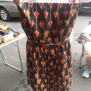 Strapless floral dress